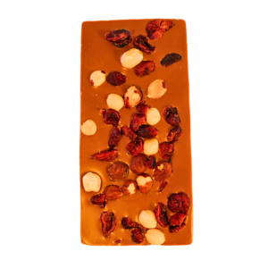 Edle Vollmilchschokolade Haselnuss-Cranberry